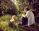 Spike Jonze and Meryl Streep on the set of Adaptation. 2002. USA. Directed by Spike Jonze. © Brigitte Lacombe