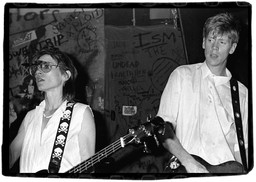 Stephanie Chernikowski. Sonic Youth. 1983. Black-and-white photograph, 11 × 17″ (27.9 × 43.2 cm). The Museum of Modern Art Library. Gift of the artist