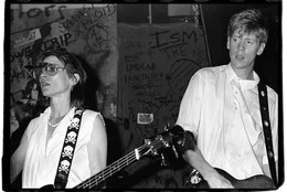 Stephanie Chernikowski. Sonic Youth. 1983. Black-and-white photograph, 11 × 17″ (27.9 × 43.2 cm). The Museum of Modern Art Library. Gift of the artist