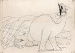 Original animation drawing for Gertie the Dinosaur. USA. 1914. Directed by Winsor McCay. Courtesy John Canemaker
