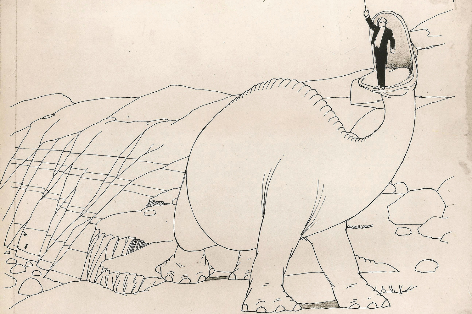 Original animation drawing for Gertie the Dinosaur. USA. 1914. Directed by Winsor McCay. Courtesy John Canemaker