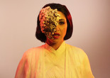 MASK played by Houda Echouafni, production still from Piercing Brightness. Directed by Shezad Dawood. 2013. Courtesy of UBIK Productions Ltd. Photograph by Richard Harrowing