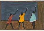Jacob Lawrence. The Migration Series. 1940-41. Panel 58: “In the North the Negro had better educational facilities.” Casein tempera on hardboard, 18 x 12″ (45.7 x 30.5 cm). The Museum of Modern Art, New York. Gift of Mrs. David M. Levy. © 2015 The Jacob and Gwendolyn Knight Lawrence Foundation, Seattle / Artists Rights Society (ARS), New York. Digital image © The Museum of Modern Art/Licensed by SCALA / Art Resource, NY