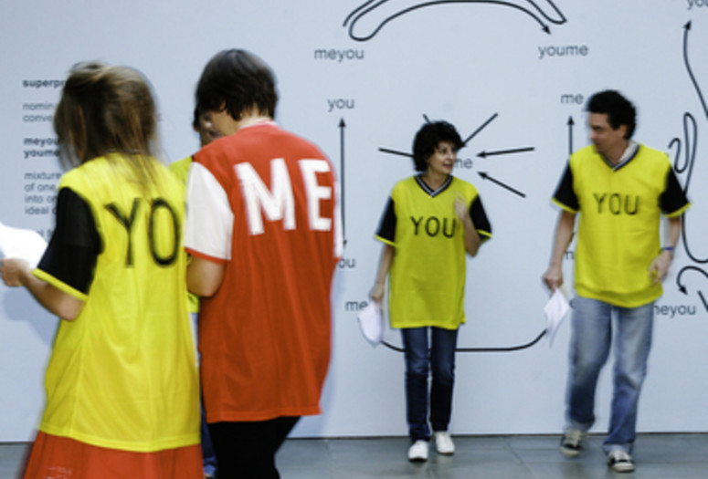Ricardo Basbaum, me-you: choreographies, games and exercises, 2007. Performed at the Lisson Gallery, London. Courtesy of the artist