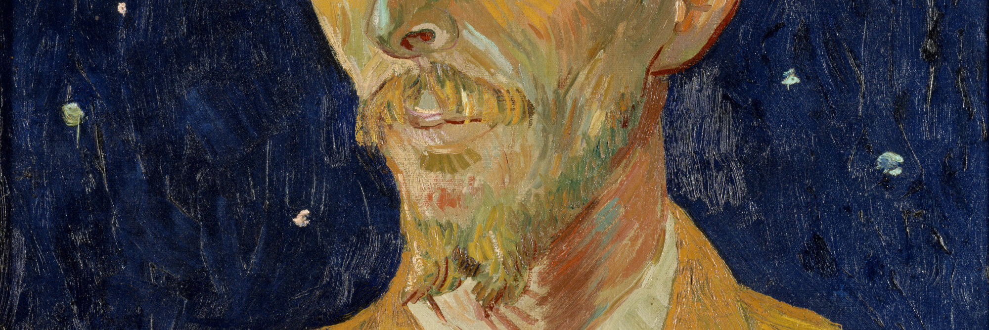 Vincent van Gogh. Eugène Boch (The Poet). 1888. Oil on canvas. 23 5/8 × 17 11/16″ (60 × 45 cm). Musée d’Orsay, Paris. Bequest of Eugène Boch through the Société des Amis du Louvre, 1941. © Réunion des Musées Nationaux/Art Resource, NY. Photo: Hervé Lewandowski