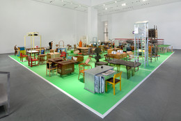 Martin Kippenberger. Installation view of The Happy End of Franz Kafka’s “Amerika.” Mixed media, dimensions variable. © Estate Martin Kippenberger, Galerie Gisela Capitain, Cologne. Photo © 2009 Jason Mandella