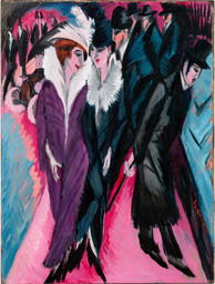 Ernst Ludwig Kirchner. Street, Berlin (Straße, Berlin). 1913. Oil on canvas, 47 1/2 × 35 7/8″ (120.6 × 91.1 cm). The Museum of Modern Art. Purchase. © 2008 Ingeborg and Dr. Wolfgang Henze-Ketterer, Wichtrach/Bern