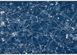 Christian Marclay. Allover (Genesis, Travis Tritt, and others). 2008. Cyanotype. Publisher and printer: Graphicstudio, University of South Florida, Tampa. Edition: unique. Acquired through the generosity of Steven A. and Alexandra M. Cohen. © 2015 Christian Marclay