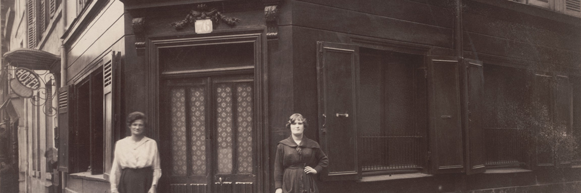 Eugène Atget. Coin, Boulevard de la Chapelle et Rue Fleury 76, 18E. June 1921. Matte albumen silver print, 6 13/16 × 9″ (17.3 × 22.9 cm). The Museum of Modern Art, New York. Abbott-Levy Collection. Partial gift of Shirley C. Burden