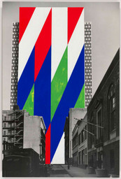 Jason Crum (American, 1935–2004). Project for a Painted Wall, New York City, New York. Perspective. 1969. Gouache on photograph. 30 × 20″ (76.2 × 50.8 cm). The Museum of Modern Art, New York. Purchase, 1969