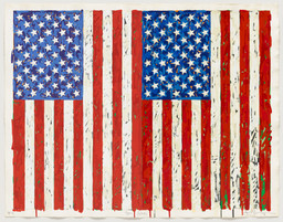 Jasper Johns. Flags I. 1973. Screenprint, 27 3/8 × 35 1/4″ (69.5 × 89.5 cm). Publisher: the artist and Simca Print Artists Inc., New York. Printer: Simca Print Artists Inc., New York. Edition: artist’s proof before the edition of 65. Gift of Barbara Bertozzi Castelli, New York, 2011. © 2012 Jasper Johns/Licensed by VAGA, New York