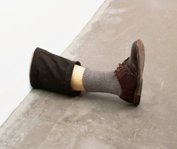 Robert Gober (American, born 1954). Untitled Leg. 1989–90. Beeswax, cotton, wood, leather, human hair, 11 3/8 x 7 3/4 x 20″ (28.9 x 19.7 x 50.8 cm). The Museum of Modern Art, New York. Gift of the Dannheiser Foundation. © 2014 Robert Gober