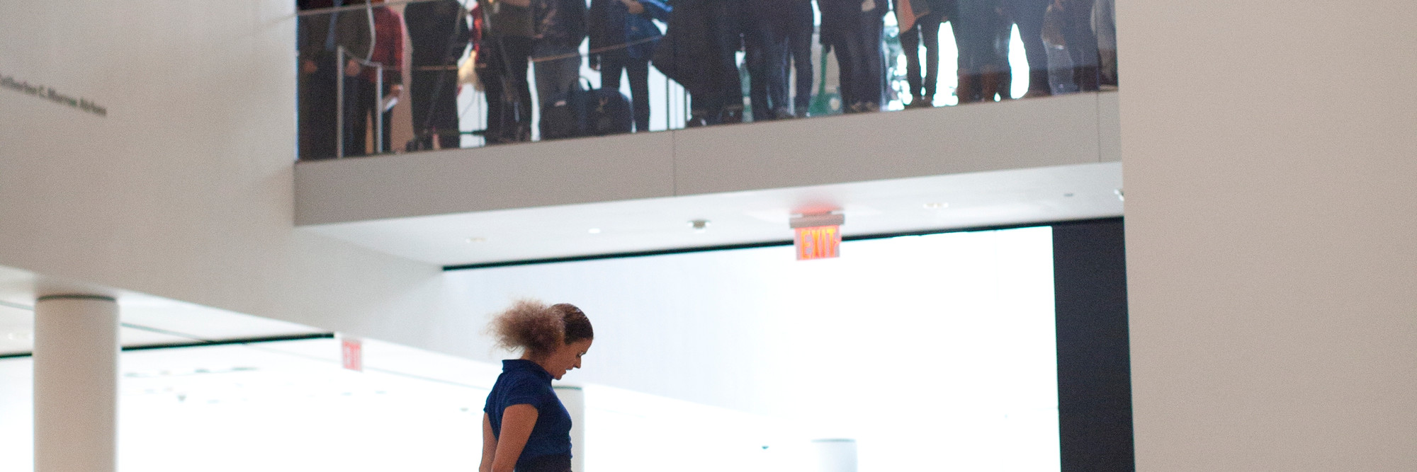 Performance of Sarah Michelson’s Devotion Study #3 (2012) at The Museum of Modern Art, November 2012. Part of Some sweet day (October 15–November 04, 2012). © 2012 Museum of Modern Art, New York. Photo: Paula Court