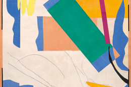 Henri Matisse (French, 1869–1954). Memory of Oceania. Nice-Cimiez, Hôtel Régina, summer 1952–early 1953. Gouache on paper, cut and pasted, and charcoal on paper mounted on canvas, 9′ 4″ x 9′ 4 7/8″ (284.4 x 286.4 cm). The Museum of Modern Art, New York. Mrs. Simon Guggenheim Fund. © 2014 Succession H. Matisse, Paris/Artists Rights Society (ARS), New York
