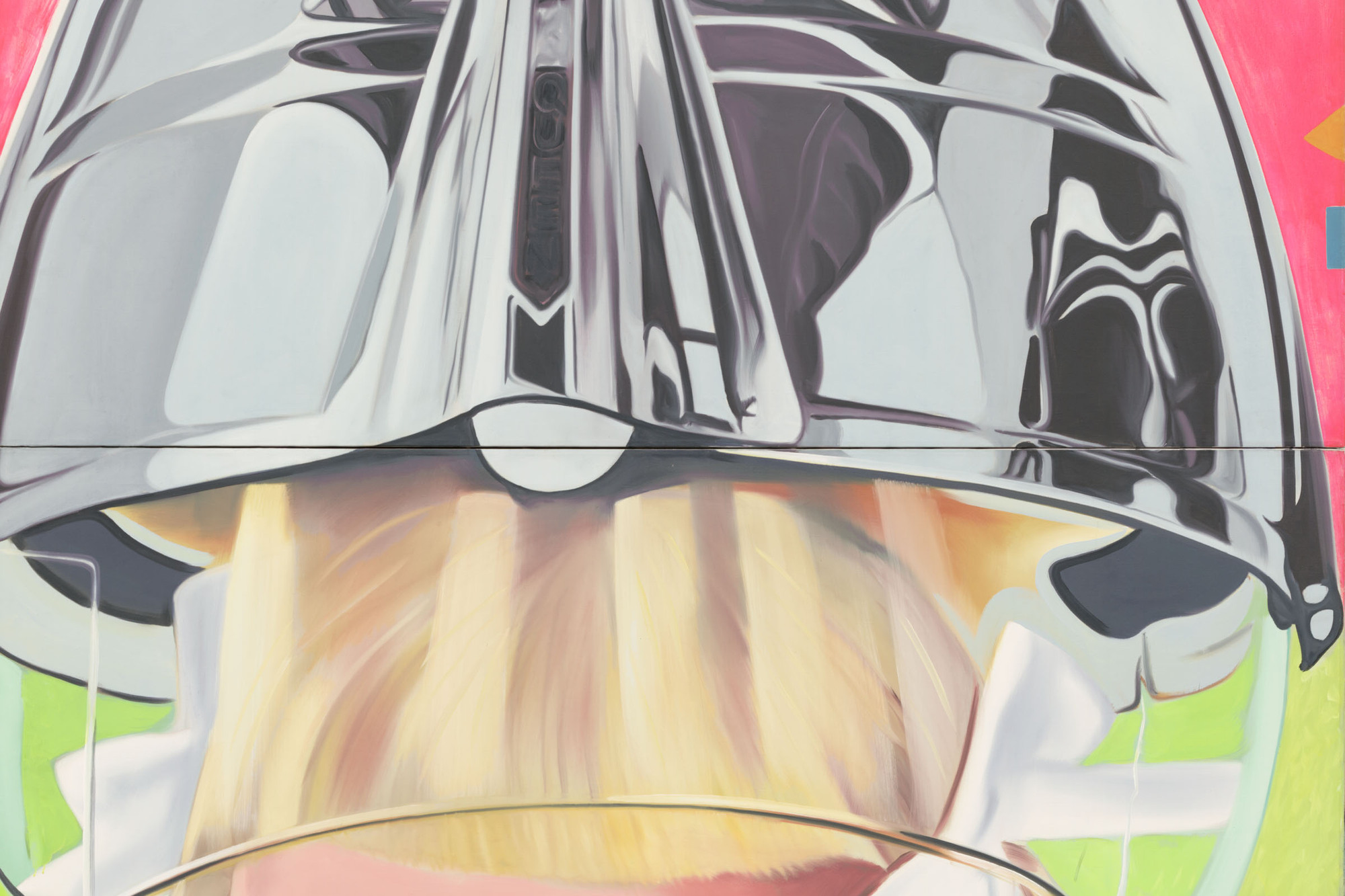 James Rosenquist. F-111 (detail). 1964–65. Oil on canvas with aluminum, 23 sections. 10 x 86' (304.8 x 2621.3 cm). Gift of Mr. and Mrs. Alex L. Hillman and Lillie P. Bliss Bequest (both by exchange). © 2011 James Rosenquist/Licensed by VAGA, New York