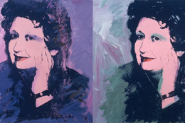 Andy Warhol (American, 1928–1987). Ileana Sonnabend. 1973. Acrylic and silkscreen ink on canvas, two panels, 40 x 80&#34; (101.6 x 203.2 cm). The Sonnabend Collection. © 2013 Andy Warhol Foundation for the Visual Arts/Artists Rights Society (ARS), New York