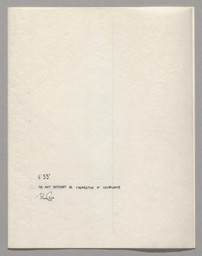 John Cage. *4′33″ (In Proportional Notation).* 1952/53. Ink on paper, each page: 11 × 8 1/2″ (27.9 × 21.6 cm). The Museum of Modern Art, New York. Acquired through the generosity of Henry Kravis in honor of Marie-Josée Kravis, 2012. © 2013 John Cage Trust