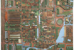 Frank Lloyd Wright (American, 1867–1959). Broadacre City. Project, 1934–35. Model: painted wood, 152 × 152″ (386.1 × 386.1 cm). The Frank Lloyd Wright Foundation Archives (The Museum of Modern Art | Avery Architectural &amp; Fine Arts Library, Columbia University, New York)