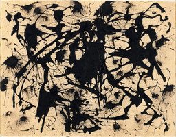 Jackson Pollock (American, 1912–1956). Untitled. c. 1950. Ink on paper, 17 1/2 x 22 1/4″ (44.5 x 56.6 cm). The Museum of Modern Art, New York. Gift of Jo Carole and Ronald S. Lauder in honor of Eliza Parkinson Cobb, 1982. © 2015 Pollock-Krasner Foundation/Artists Rights Society (ARS), New York