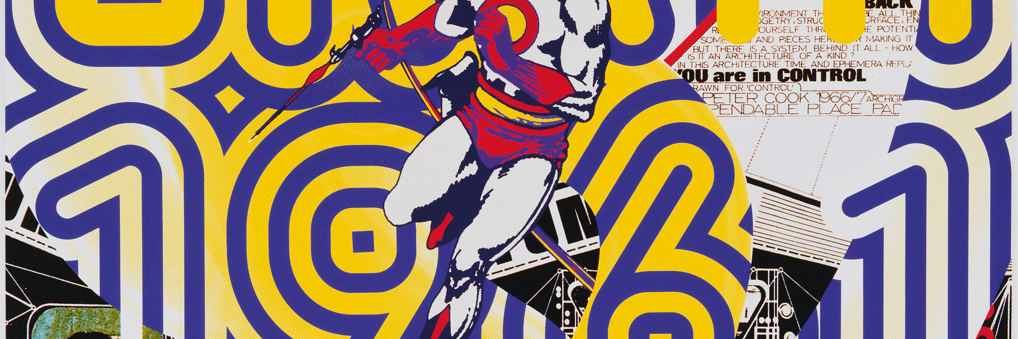 Ralph Schraivogel. Archigram 1961–74 (Museum für Gestaltung). 1995. Silkscreen, 50⅜ × 35⅝″ (128 × 90.5 cm). Gift of the designer