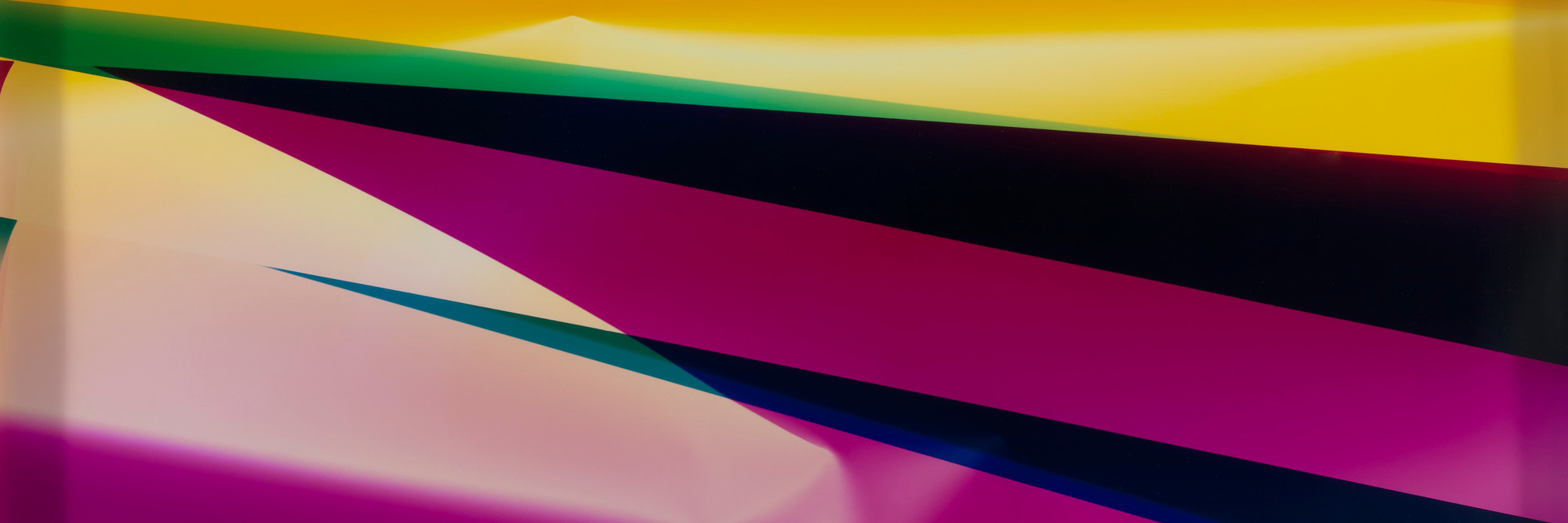 Walead Beshty (American, b. England 1976). Three Color Curl (CMY: Irvine, California, August 19th 2008, Fuji Crystal Archive Type C). 2008. Color photographic paper, 97 5/8 × 51 1/8ʺ (248 × 129.9 cm). Fund for the Twenty-First Century. © 2016 Walead Beshty