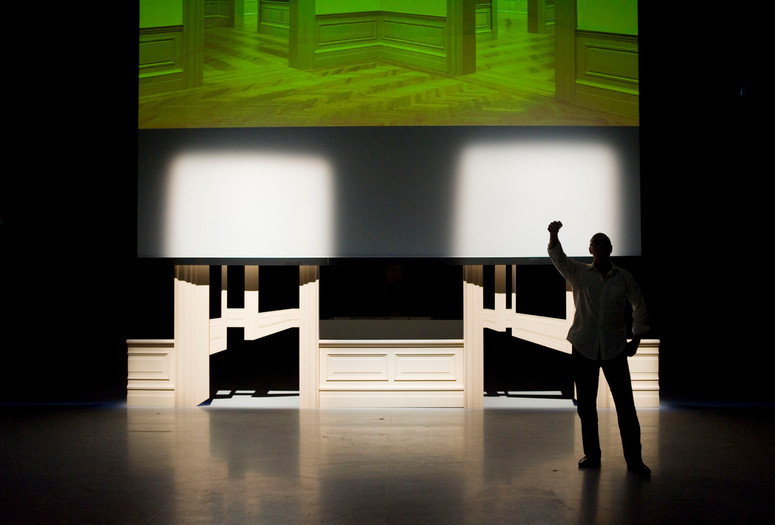 Walid Raad. Scratching on things I could disavow: Walkthrough. 2011. Performance, Kustenfestivaldesarts, Les Halles de Schaerbeek, Brussels, 2011. Photo © Piet Janssens