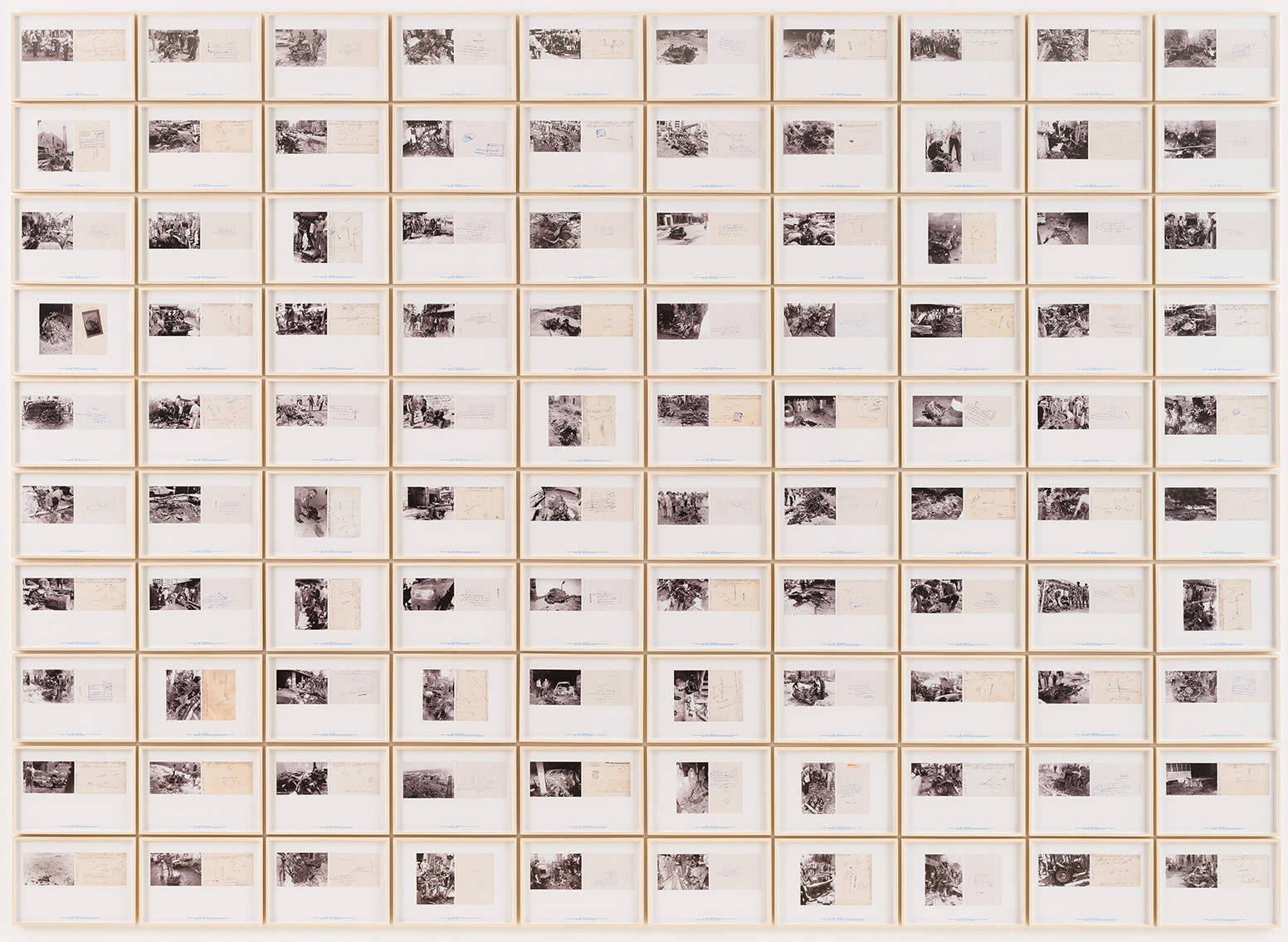 One hundred pigmented inkjet prints, each 9 7/16 x 13 3/8″ (24 x 34 cm). The Museum of Modern Art, New York. Fund for the Twenty-First Century, 2004. © 2015 Walid Raad