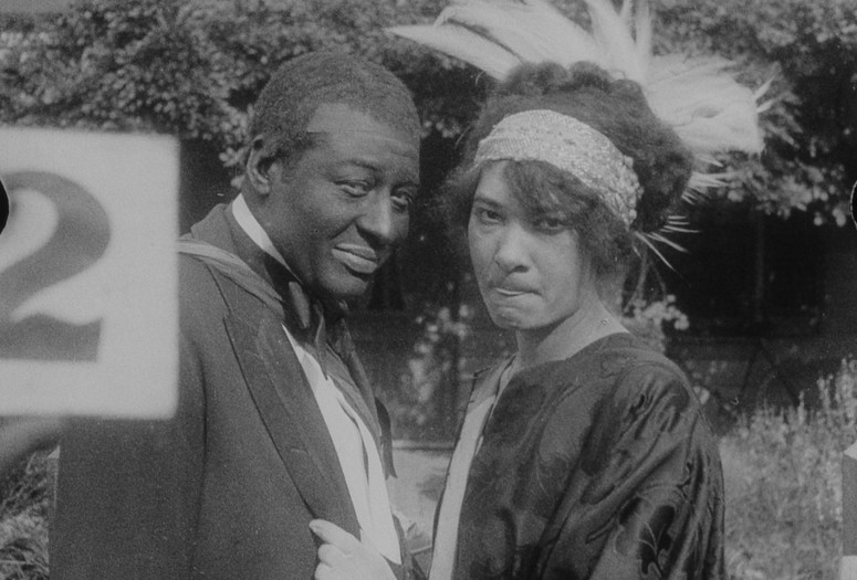 Production still from Lime Kiln Club Field Day. 1913/2014. Directed by Edwin Middleton, T. Hayes Hunter, Sam Corker Jr.