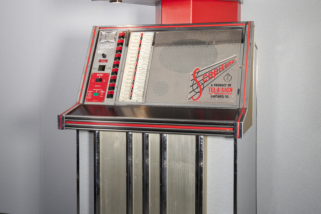 Scopitone ST36. 1963. 16mm film jukebox. Manufacturer: Scopitone, Inc. (a subsidiary of Tel-a-Sign Inc., Chicago). The Museum of Modern Art, New York. Film Study Center Special Collections