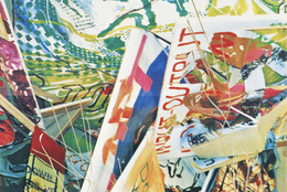 Martin Kippenberger. Content on Tour (Inhalt auf Reisen). 1992. Screenprint mounted on plywood, with unique alterations by the artist, 70 7/8 x 59&#34; (180 x 150 cm). Publisher and printer: Edition Artelier, Graz, Austria. Edition: 3 this size; 5 for three smaller sizes. Collection Estate Martin Kippenberger, Galerie Gisela Capitain, Cologne. © Estate Martin Kippenberger, Galerie Gisela Capitain, Cologne. Photo: Lothar Schnepf, Cologne
