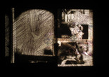 Raha Raissnia. Animism. 2013. 16mm film, 35mm slides, and painting overlaid. Courtesy the artist and Miguel Abreu Gallery, New York