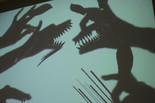 Philip Worthington. Shadow Monsters. 2004–ongoing. Java, Processing, BlobDetection, SoNIA, and Physics software. Gift of the designer