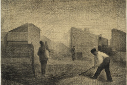 Georges-Pierre Seurat. Stone Breaker, Le Raincy. c. 1879–81. Conté crayon and graphite on paper, 12 1/8 × 14 3/4″ (30.8 × 37.5 cm). The Museum of Modern Art. Lillie P. Bliss Collection