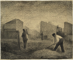 Georges-Pierre Seurat. Stone Breaker, Le Raincy. c. 1879–81. Conté crayon and graphite on paper, 12 1/8 × 14 3/4″ (30.8 × 37.5 cm). The Museum of Modern Art. Lillie P. Bliss Collection