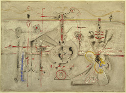 Mark Rothko. Archaic Idol. 1945. Ink and gouache on paper, 21 7/8 × 30″ (55.6 × 76.2 cm). The Museum of Modern Art, New York. The Joan and Lester Avnet Collection, 1978. © 2000 Kate Rothko Prizel &amp; Christopher Rothko/Artists Rights Society (ARS), New York