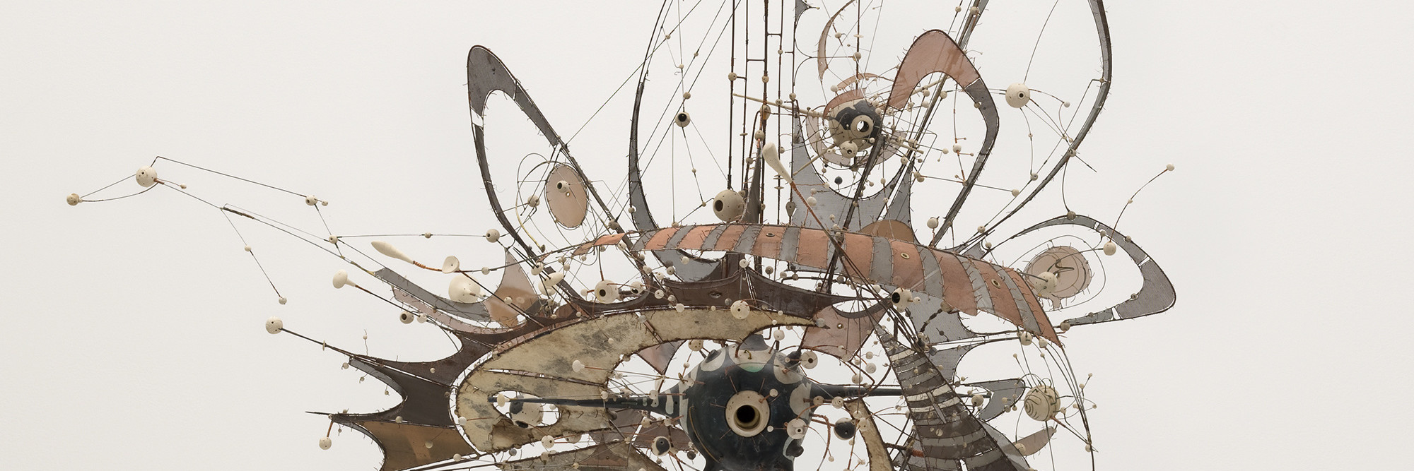Lee Bontecou. Untitled. 1980–98. Welded steel, porcelain, wire mesh, canvas, wire, and grommets, 7 × 8 × 6′ (213.4 × 243.8 × 182.9 cm). The Museum of Modern Art, New York. Gift of Philip Johnson (by exchange) and the Nina and Gordon Bunshaft Bequest Fund. © 2010 Lee Bontecou