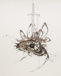 Lee Bontecou. Untitled. 1980–98. Welded steel, porcelain, wire mesh, canvas, wire, and grommets, 7 × 8 × 6′ (213.4 × 243.8 × 182.9 cm). The Museum of Modern Art, New York. Gift of Philip Johnson (by exchange) and the Nina and Gordon Bunshaft Bequest Fund. © 2010 Lee Bontecou