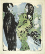 Emil Nolde. Young Couple. 1913. Lithograph, comp.: 24 1/2 × 19 13/16″ (62.2 × 50.3 cm). Publisher: unpublished. Printer: Westphalen, Flensburg, Germany. Edition: 112 in 68 color variations. The Museum of Modern Art. Purchase. © Nolde Stiftung, Seebüll, Germany