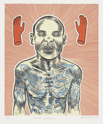 Conrad Botes. Secret Language II. 2005. Lithograph, composition: 17 11/16 × 14 15/16″ (45 × 38 cm). Publisher and printer: The Artists’ Press, White River, South Africa Edition: 30. The Museum of Modern Art. General Print Fund. © 2011 Conrad Botes