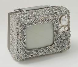 Nam June Paik and Otto Piene. Untitled. 1968. Manipulated television set and plastic pearls, 9 × 13 × 10″ (22.9 × 33 × 25.4 cm). Gift of The Junior Associates of The Museum of Modern Art, New York, The Greenwich Collection Ltd. Fund, and gift of Margot Ernst. © 2003 The Museum of Modern Art. Photo: Thomas Griesel