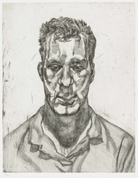 Lucian Freud. Kai. 1991–92. Sheet: 31 × 24 9/16″ (78.7 × 62.4 cm). Publisher: Matthew Marks Gallery, New York. Printer: Marc Balakjian at Studio Prints, London. Edition: 40. Courtesy Matthew Marks Gallery, New York. © 2008 Lucian Freud