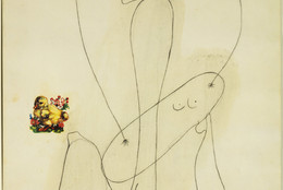 Joan Miró. Drawing-Collage. 1936. Crayon and decals on paper, 25 1/4 × 17 1/8″ (64 × 43.3 cm). The Museum of Modern Art. Gift of Nelson A. Rockefeller. © 2006 Successió Miró/Artists Rights Society (ARS), New York/ADAGP, Paris