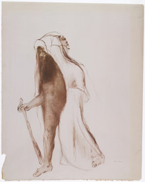 Odilon Redon. *The Giant (Man with a Club).* c. 1890. Oil on prepared paper, 25 1/2 × 20 1/4″ (64.8 × 51.4 cm). The  Museum of Modern Art. Gift of The Ian Woodner Family Collection