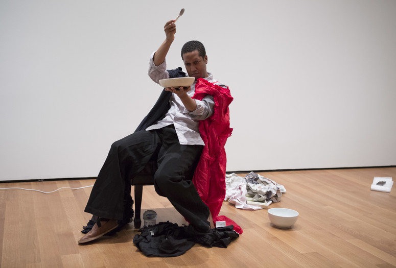 Trajal Harrell. The Return of La Argentina, 2015. The Museum of Modern Art, October 2015. Performer: Trajal Harrell. Photograph © 2015 The Museum of Modern Art, New York. Photo by Julieta Cervantes