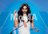 DIS. Positive Ambiguity (beard, lectern, teleprompter, wind machine, confidence). 2015. Commissioned by The Museum of Modern Art