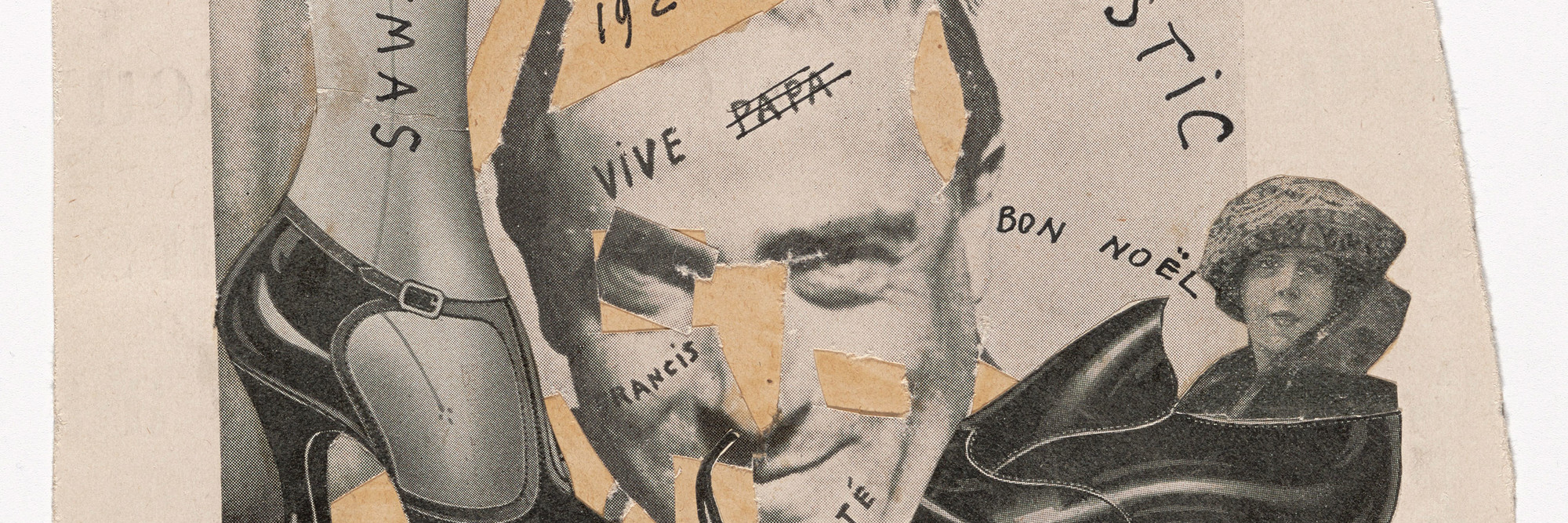 Francis Picabia. Tableau Rastadada. 1920. Cut-and-pasted printed paper on paper with ink, 7 1⁄2 × 6 3⁄4″ (19 × 17.1 cm). Gift of Abby Aldrich Rockefeller (by exchange), 2014. © 2016 Artists Rights Society (ARS), New York/ADAGP, Paris