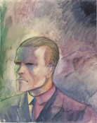 Otto Dix. Self-Portrait (Selbstporträt). 1922. Watercolor and pencil on paper, 19 3/8 x 15 1/2&#34; (49.2 x 39.3 cm). Gift of Richard L. Feigen. © 2016 Artists Rights Society (ARS), New York / VG Bild-Kunst, Bonn