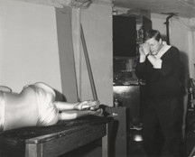 Robert Brownjohn, Herbert Spencer. Preparatory study for Goldfinger title sequence. 1964. Collaborating artist photographer: Herbert Spencer. Silver-gelatin print, 8 × 10&#34; (20.3 × 25.4 cm). Gift of Don Goeman. © 2016 Eliza Brownjohn
