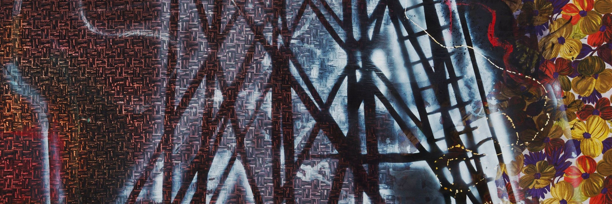 Sigmar Polke. Watchtower (Hochsitz). 1984. Synthetic polymer paints and dry pigment on fabric, 9′ 10″ × 7′ 4½″ (300 × 224.8 cm). The Museum of Modern Art, New York. Fractional and promised gift of Jo Carole and Ronald S. Lauder. © 2013 Estate of Sigmar Polke/Artists Rights Society (ARS), New York/VG Bild-Kunst, Bonn