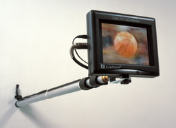 Paul Pfeiffer. John 3:16. 2000. Digital video (color, silent; 2:07 min.), LCD monitor, and metal armature. Fractional and promised gift of David Teiger. © 2016 Paul Pfeiffer